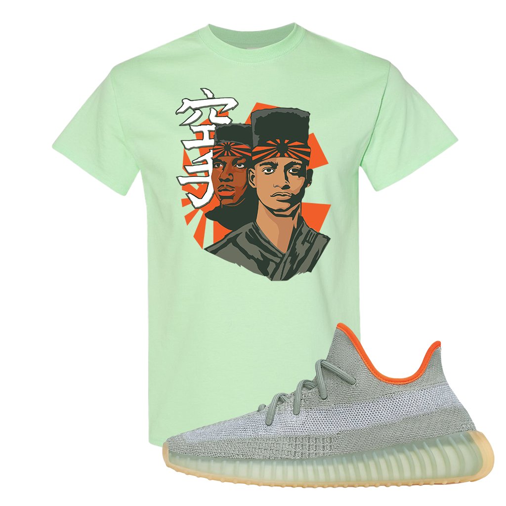 Yeezy 350 V2 Desert Sage Sneaker T Shirt |Kid N Karate | Mint Green