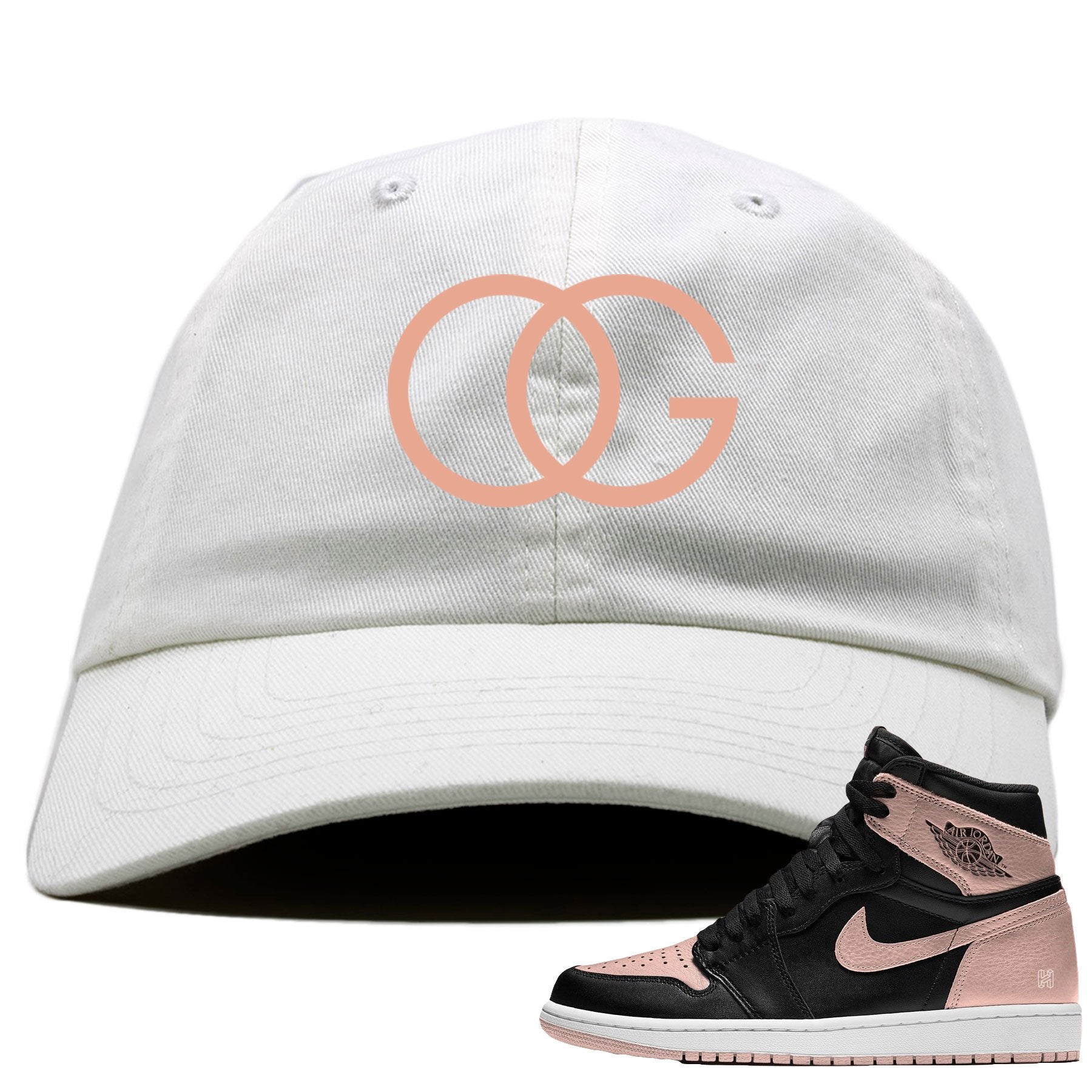 White and crimson hat to match Crimson Tint Jordan 1 shoes