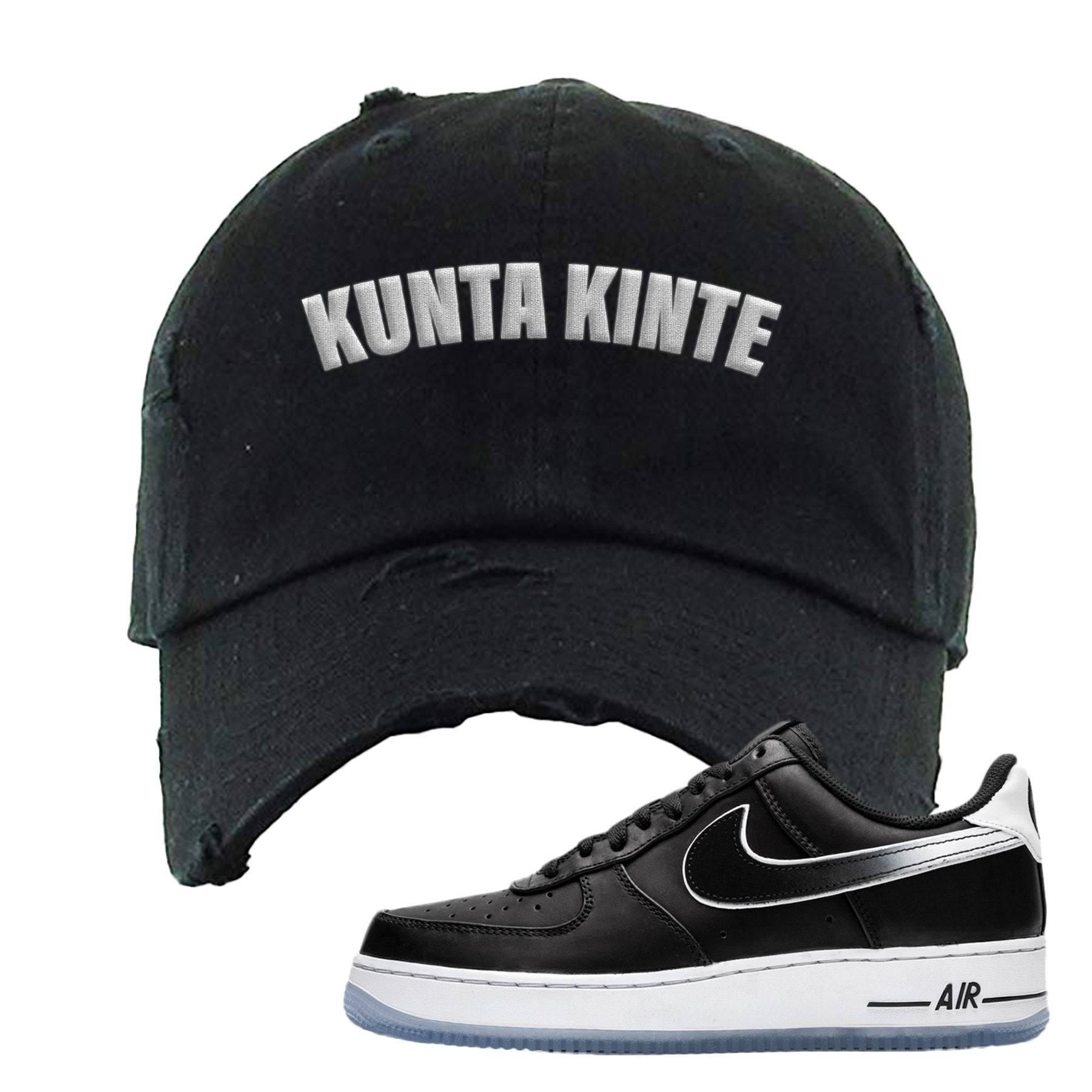 Colin Kaepernick X Air Force 1 Low Kunta Kinte Black Sneaker Hook Up Distressed Dad Hat