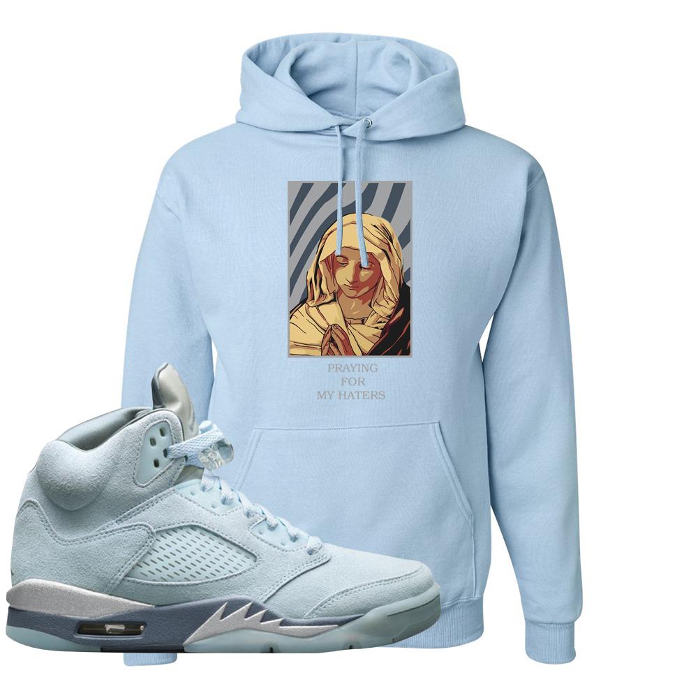 Blue Bird 5s Hoodie | God Told Me, Light Blue