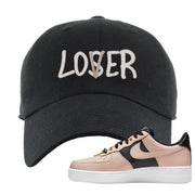 Air Force 1 Low Bling Tan Leather Dad Hat | Lover, Black