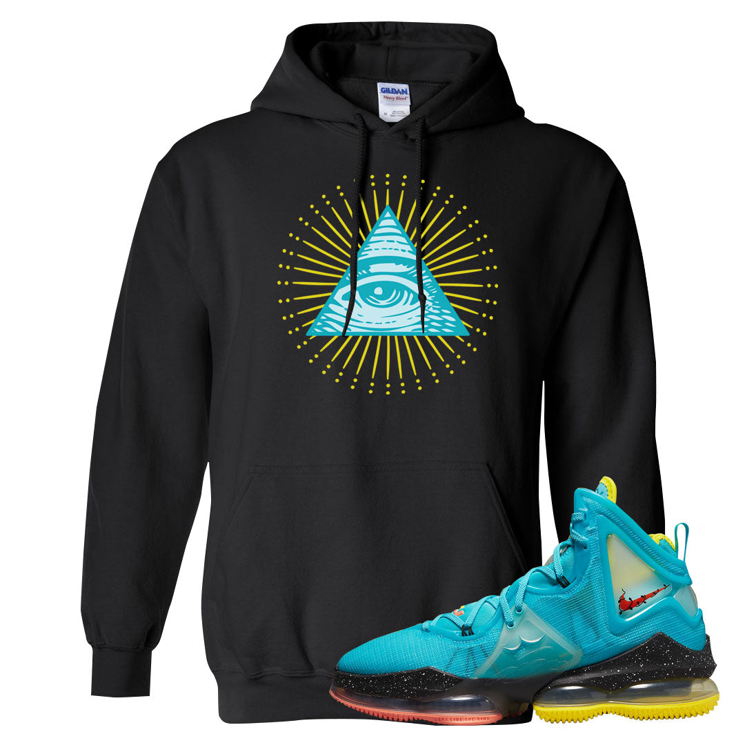 South Beach Christmas Bron 19s Hoodie | All Seeing Eye, Black