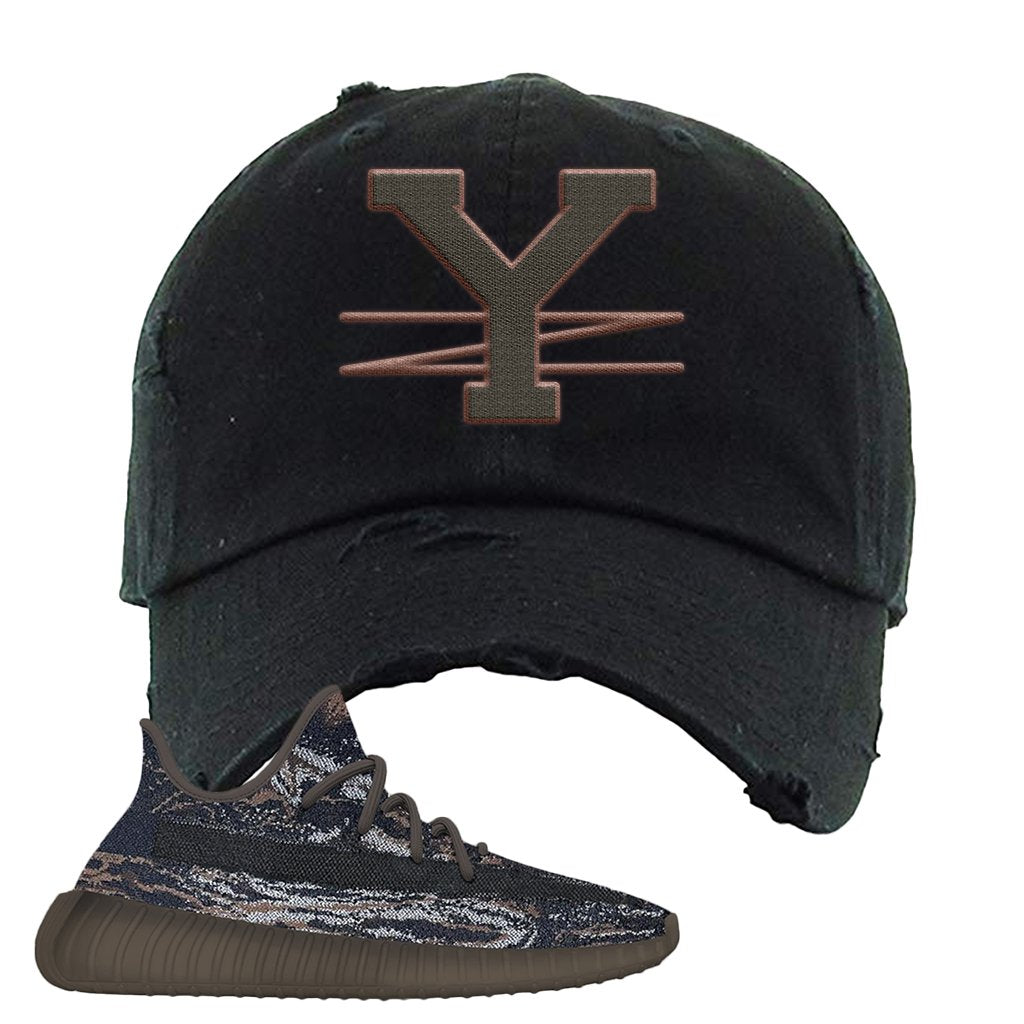 MX Rock 350s v2 Distressed Dad Hat | YZ, Black