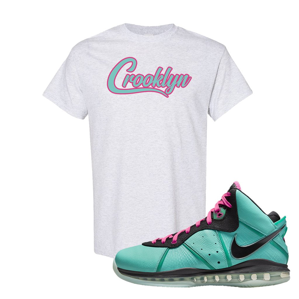 South Beach Bron 8s T Shirt | Crooklyn, Ash