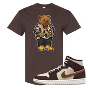 Brown Fleece Mid 1s T Shirt | Sweater Bear, Chocolate