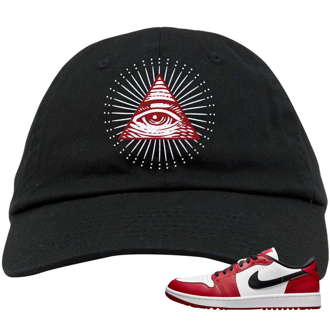 Chicago Golf Low 1s Dad Hat | All Seeing Eye, Black