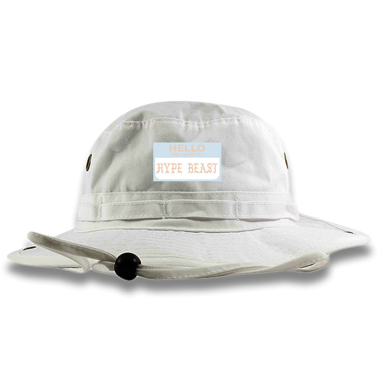 Hyperspace 350s Bucket Hat | Hello My Name Is Hype Beast Pablo, White