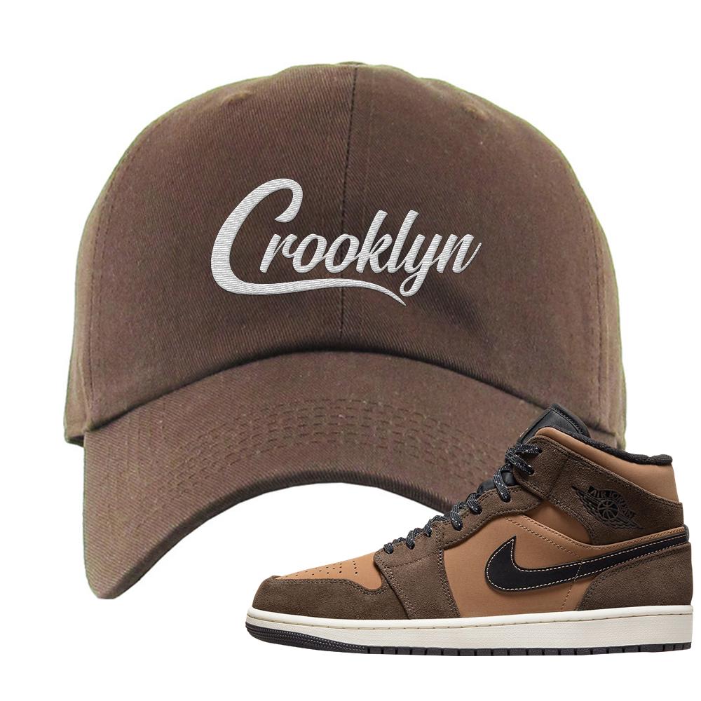 Earthy Brown Mid 1s Dad Hat | Crooklyn, Brown