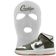 Cargo Khaki Rebel High Dunks Ski Mask | Crooklyn, White