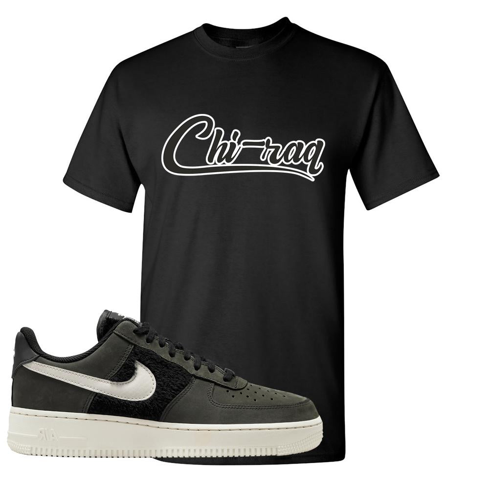 Furry Black Light Bone Low AF 1s T Shirt | Chiraq, Black