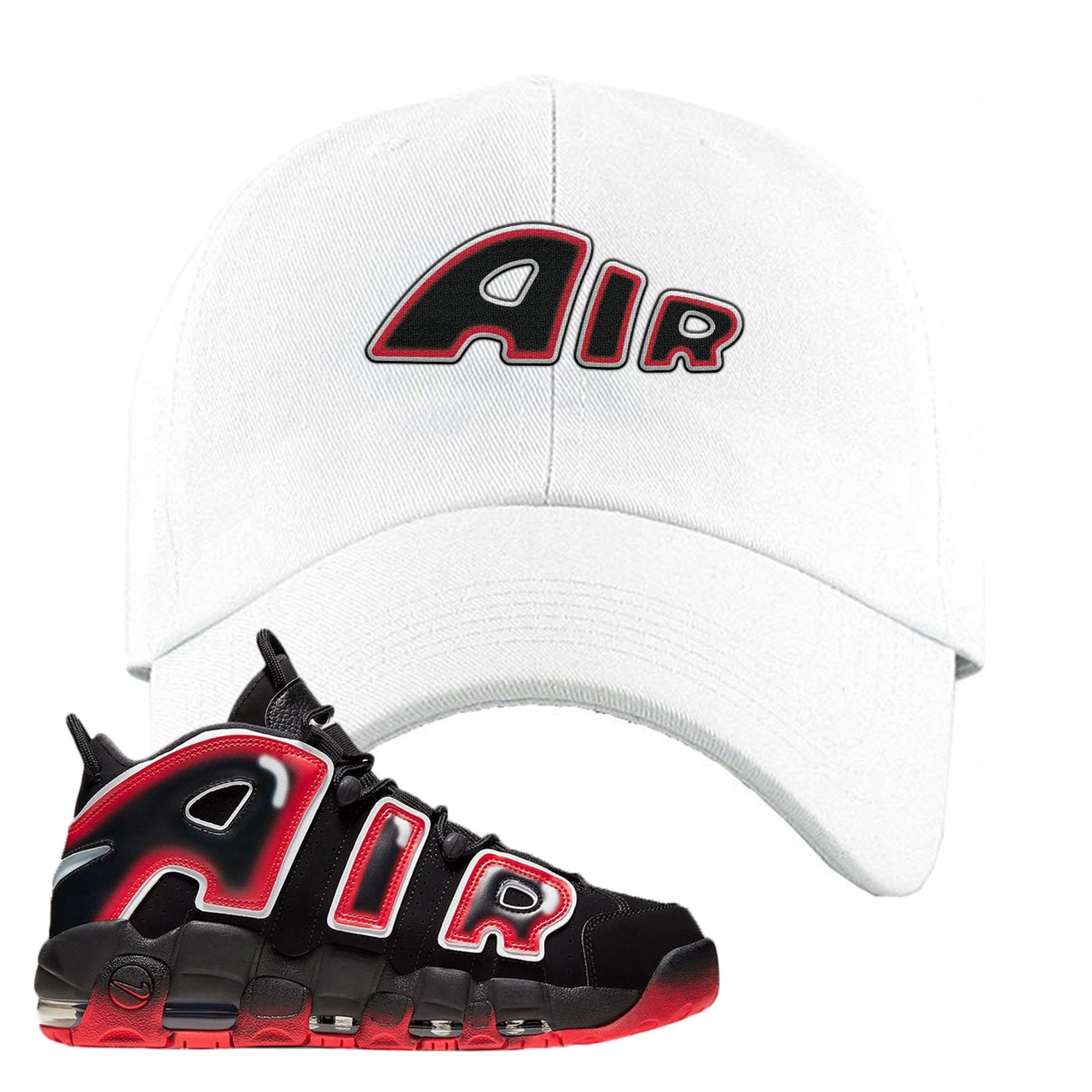 Air More Uptempo Laser Crimson Air From The Sneaker White Sneaker Hook Up Dad Hat
