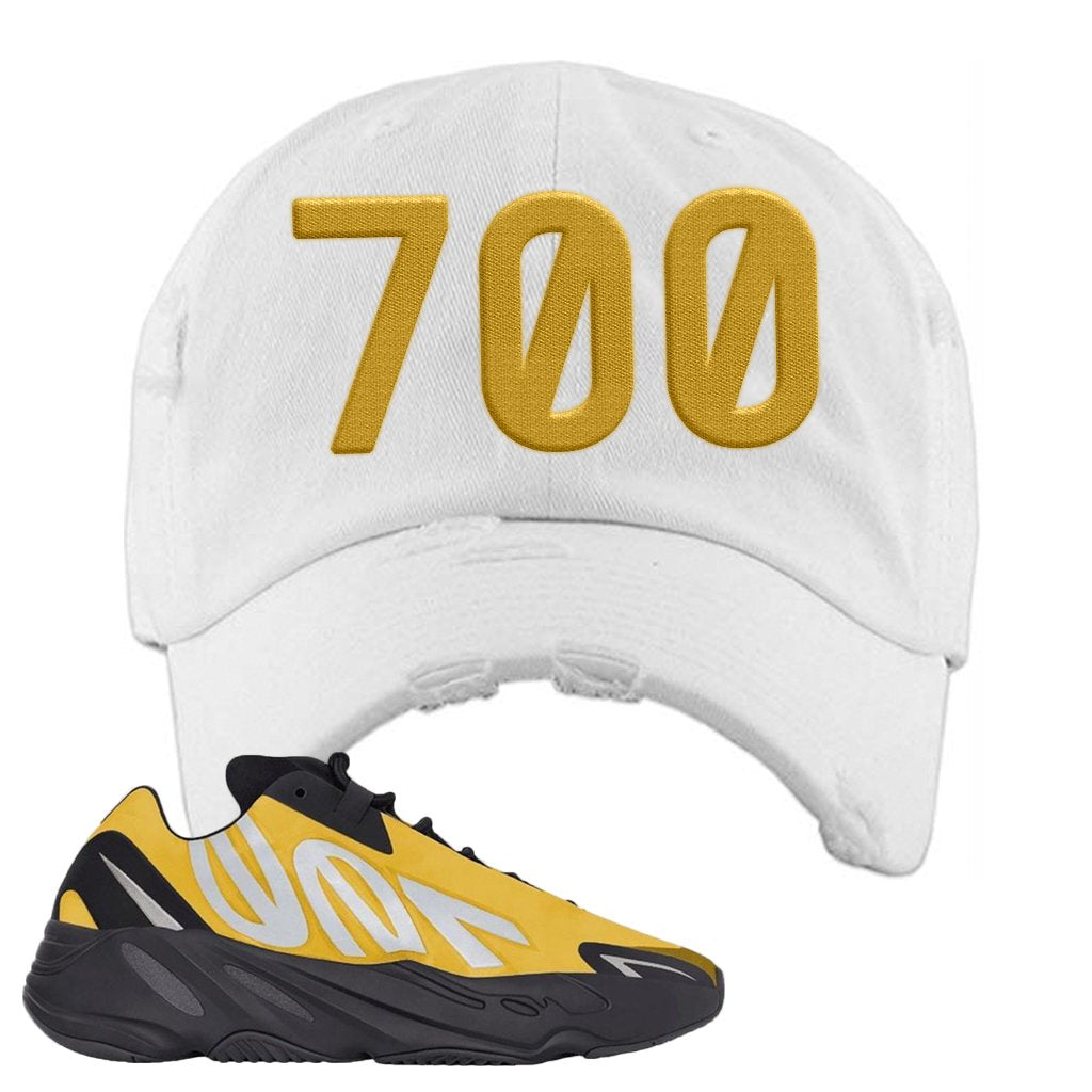 MNVN Honey Flux 700s Distressed Dad Hat | 700, White
