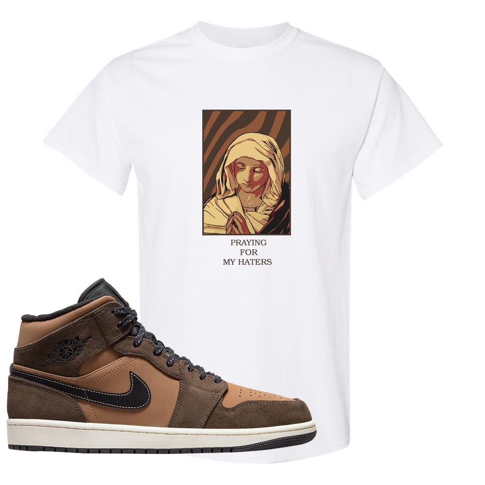 Earthy Brown Mid 1s T Shirt | God Told Me, White