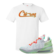 GOAT Bron 18s T Shirt | Chiraq, White