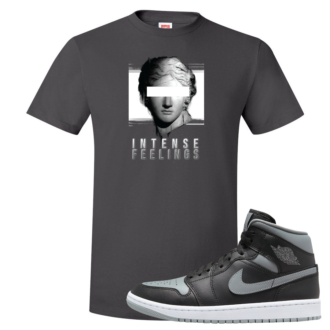 Alternate Shadow Mid 1s T Shirt | Intense Feelings, Smoke Grey