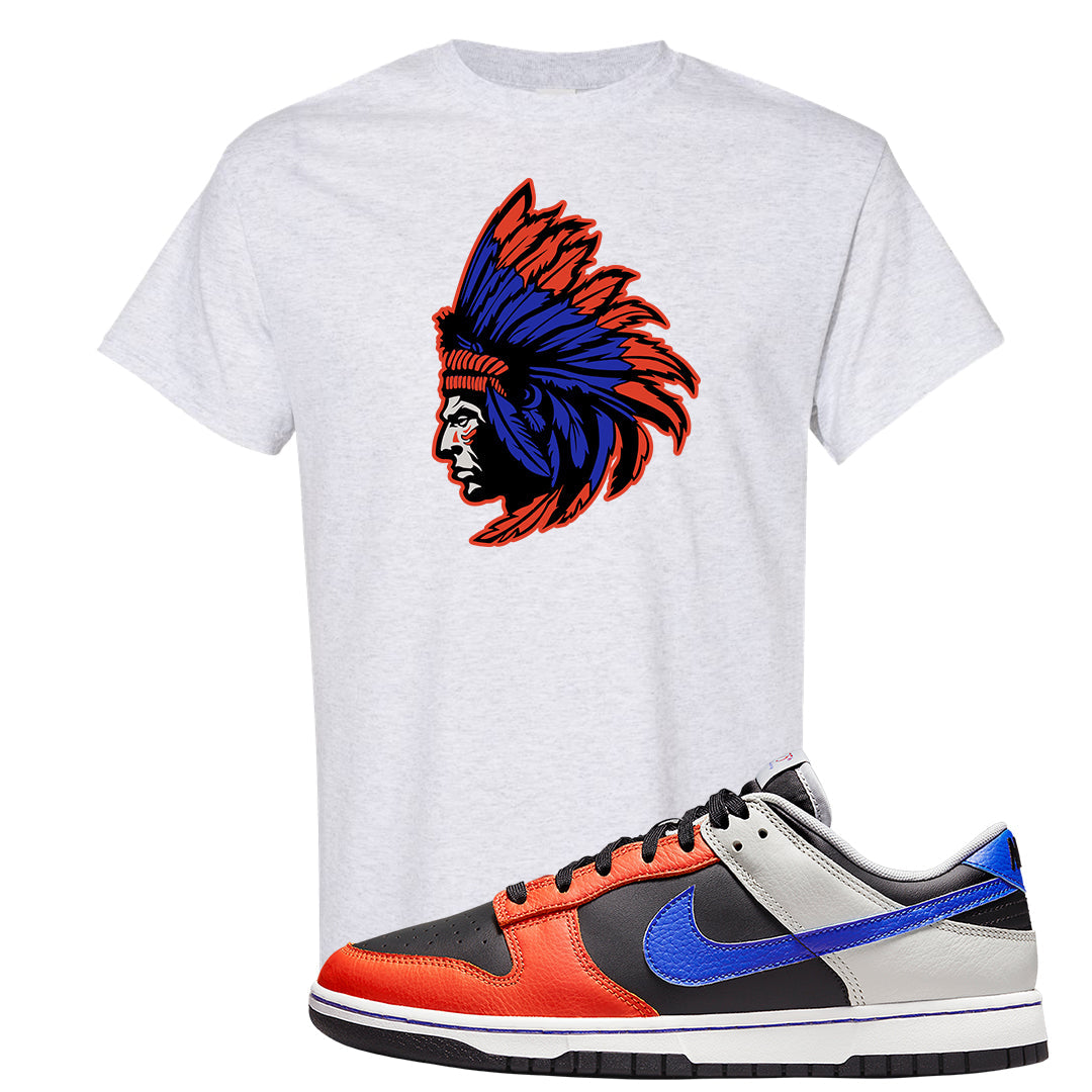75th Anniversary Low Dunks T Shirt | Indian Chief, Ash