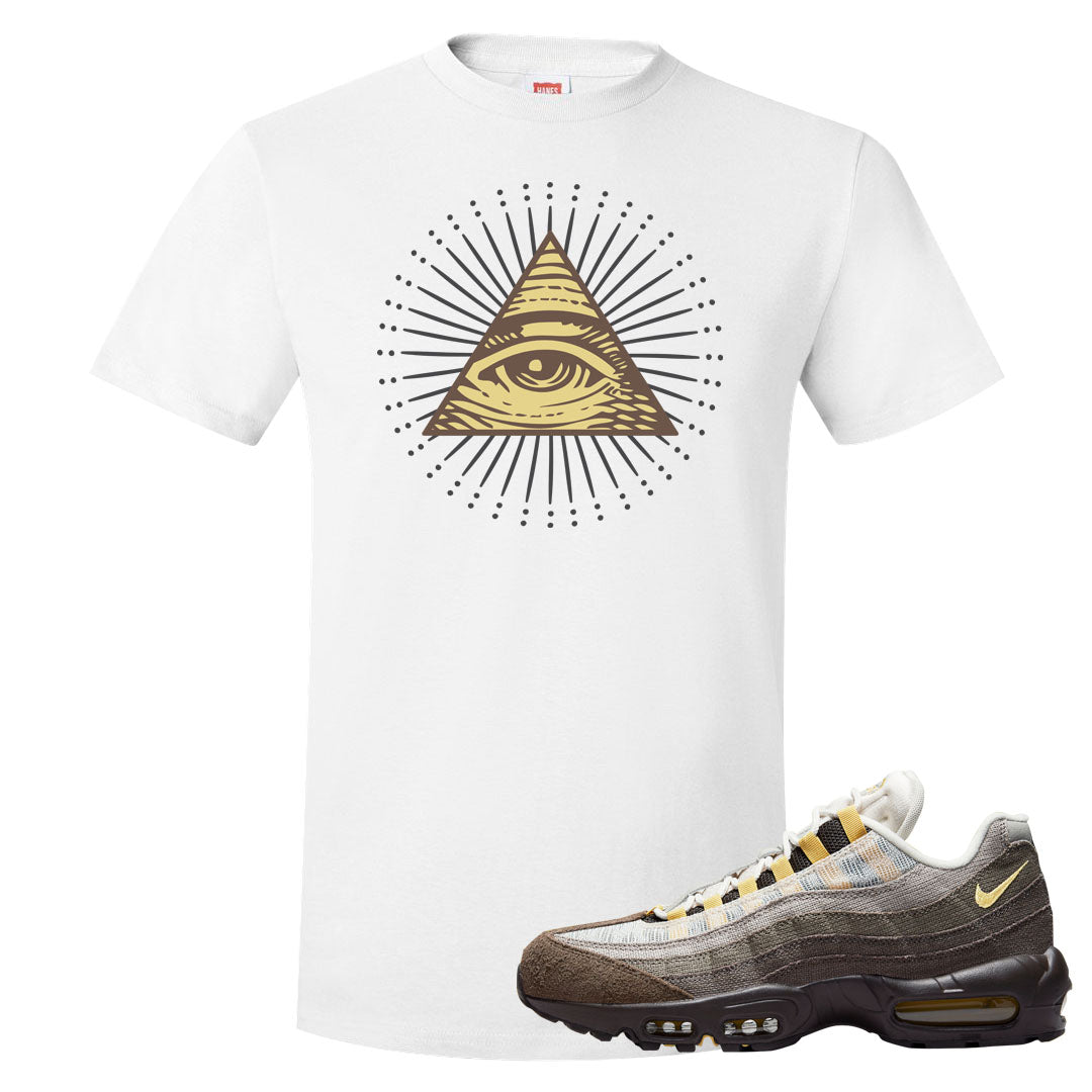 Ironstone Hemp 95s T Shirt | All Seeing Eye, White