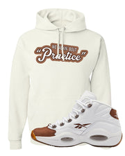 Mocha Question Mids Hoodie | Talkin Bout Practice, White