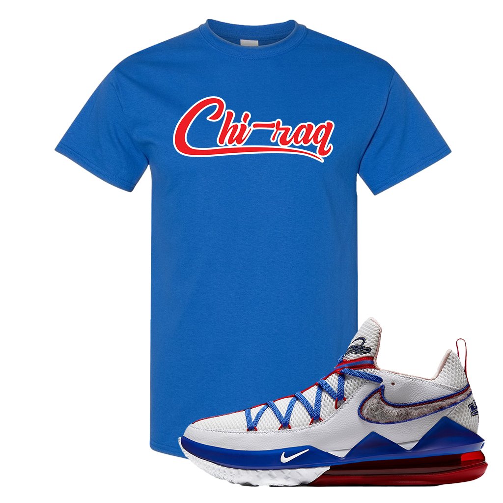 LeBron 17 Low Tune Squad Sneaker Royal Blue T Shirt | Tees to match Nike LeBron 17 Low Tune Squad Shoes | Chiraq