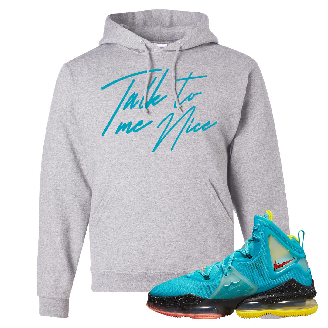 South Beach Christmas Bron 19s Hoodie | Talk To Me Nice, Ash