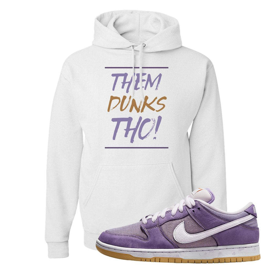 Unbleached Purple Lows Hoodie | Them Dunks Tho, White