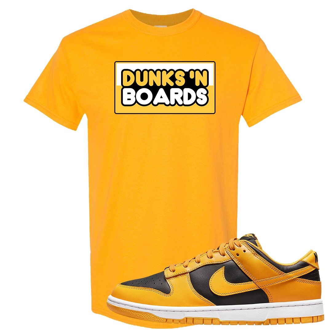 Goldenrod Low Dunks T Shirt | Dunks N Boards, Gold