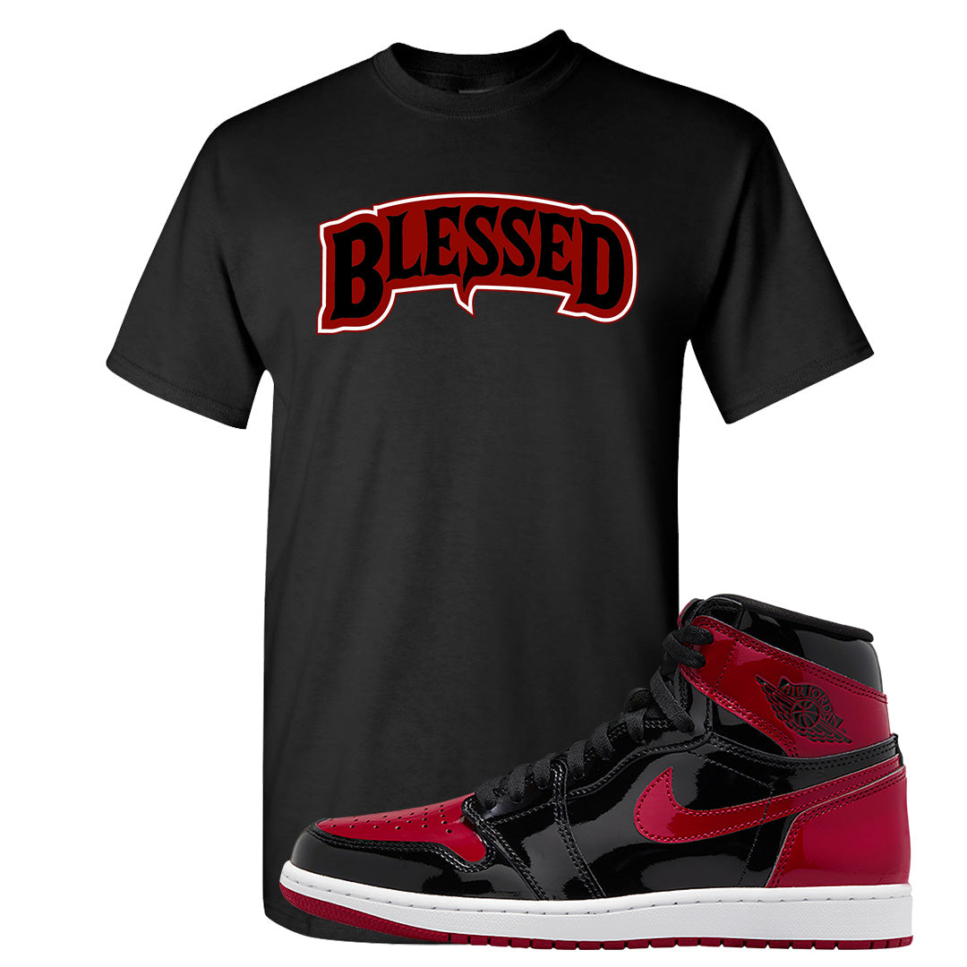 Patent Bred 1s T Shirt | Blessed Arch, Black