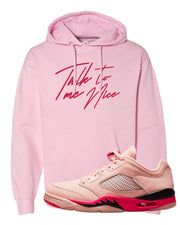 Arctic Pink Low 5s Hoodie | Talk To Me Nice, Light Pink