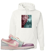 Air Jordan 1 Low Pastel Hoodie | Miguel, White