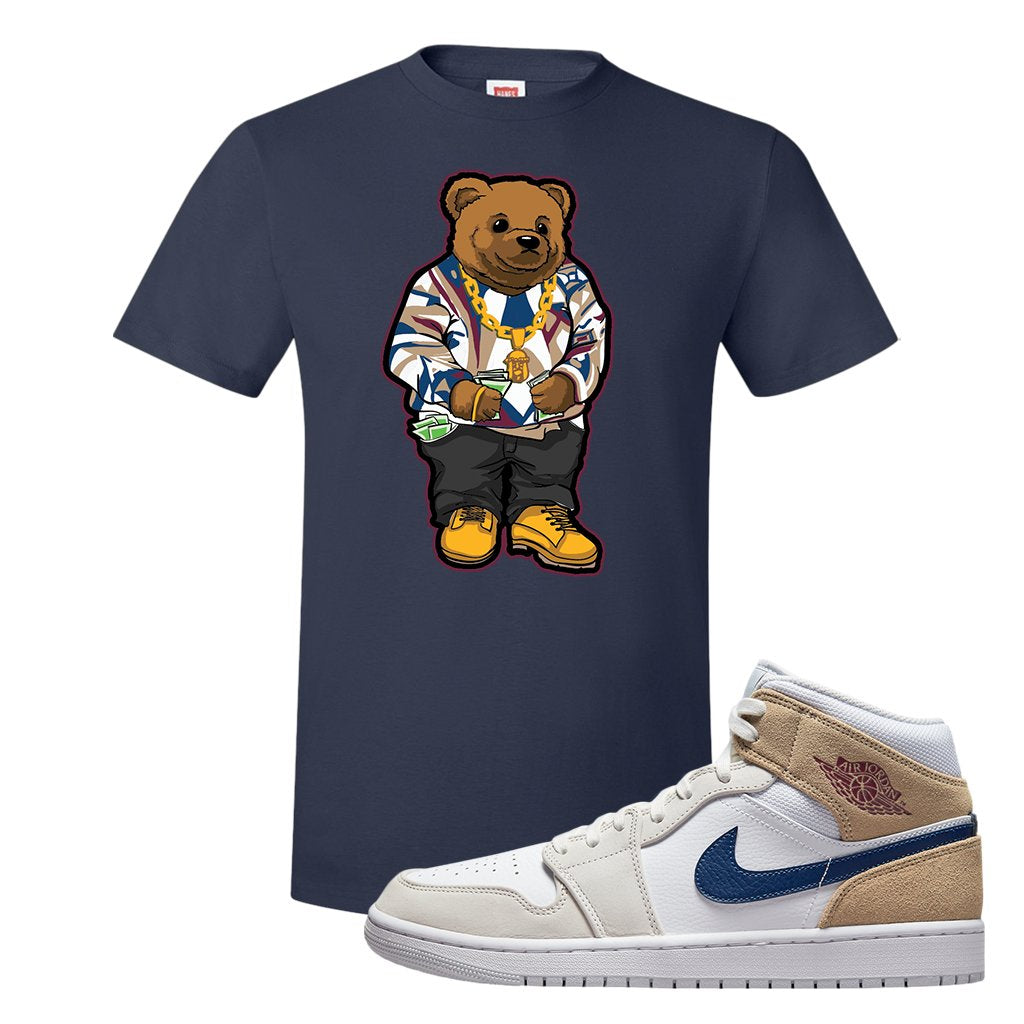 White Tan Navy 1s T Shirt | Sweater Bear, Navy