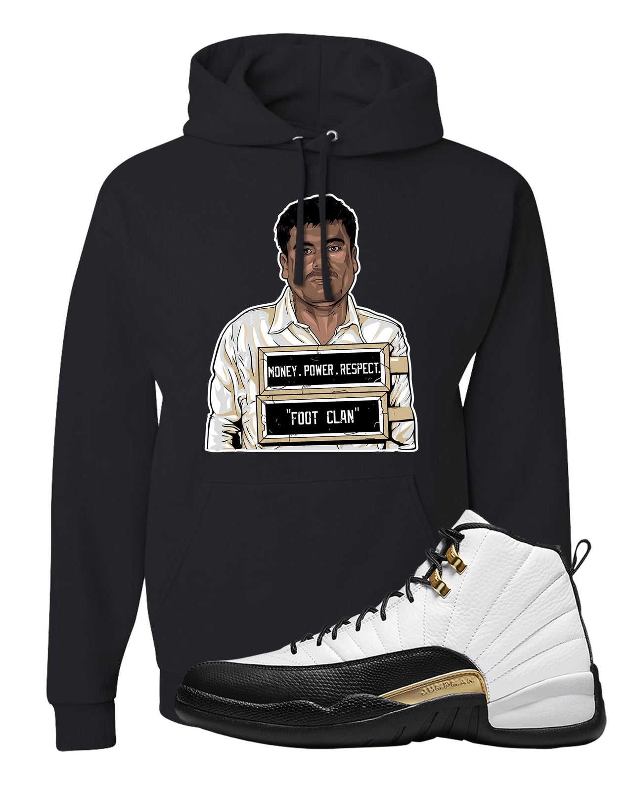 Royalty 12s Hoodie | El Chapo Illustration, Black