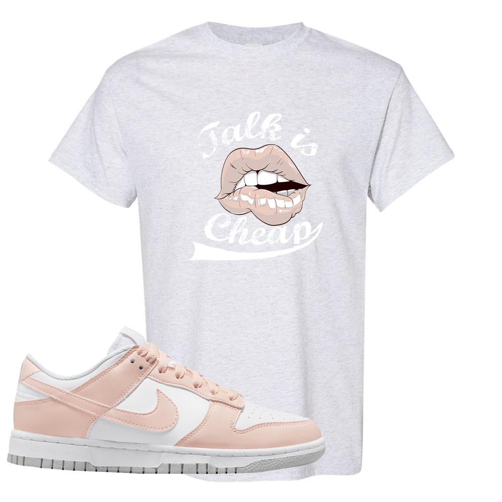Move To Zero Pink Low Dunks T Shirt | Talk Is Cheap, Ash