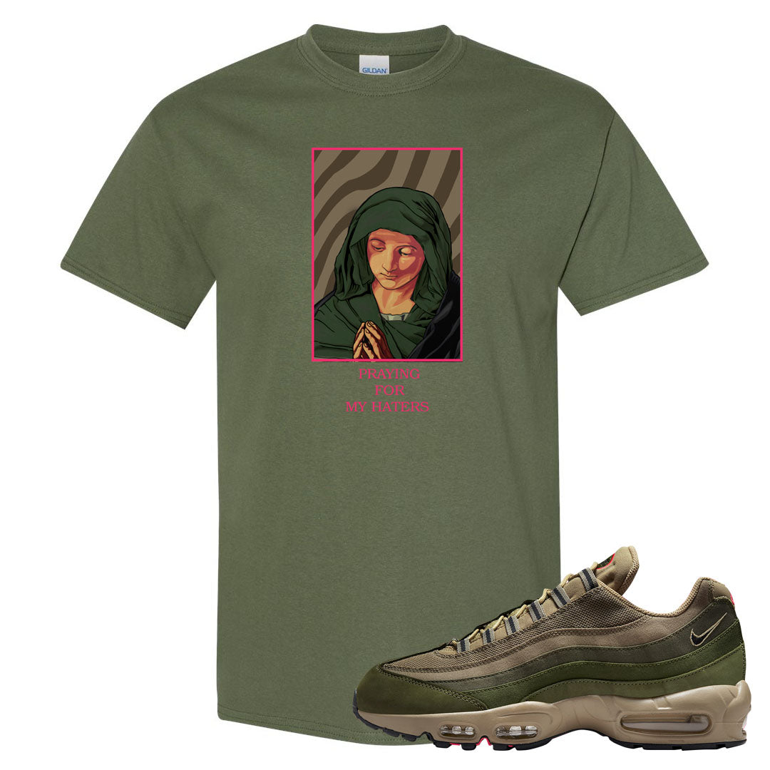 Medium Olive Rough Green 95s T Shirt | God Told Me, Military Green