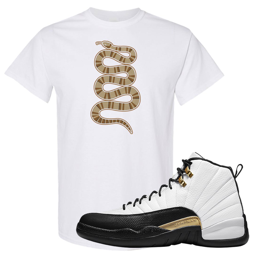 Royalty 12s T Shirt | Coiled Snake, White