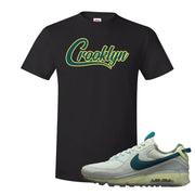 Seafoam Dark Teal Green 90s T Shirt | Crooklyn, Black