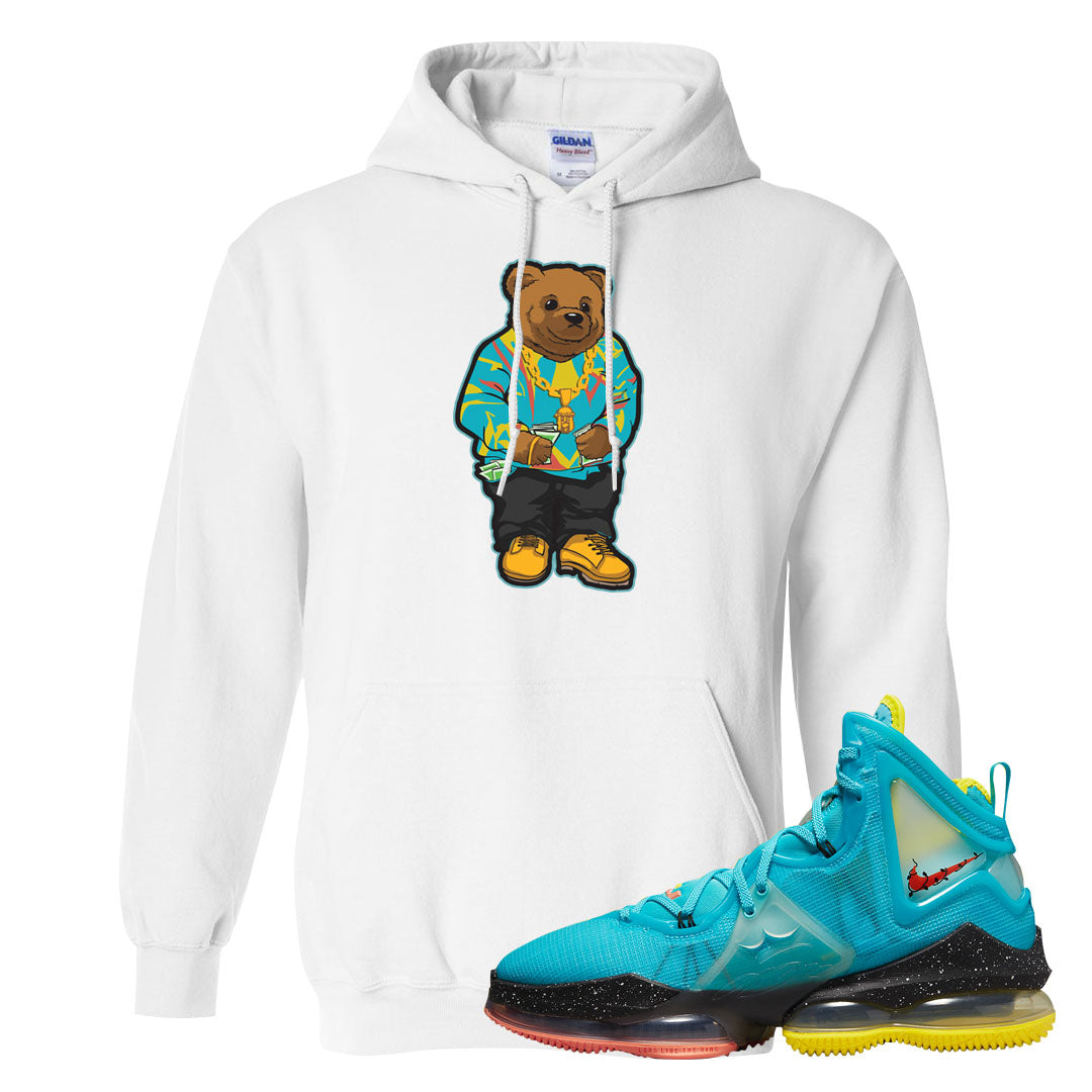 South Beach Christmas Bron 19s Hoodie | Sweater Bear, White