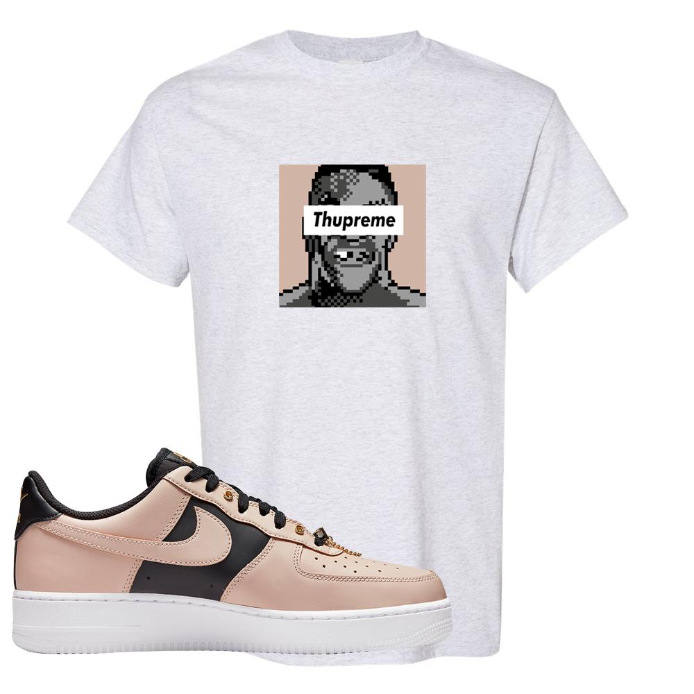 Air Force 1 Low Bling Tan Leather T Shirt | Thupreme, Ash