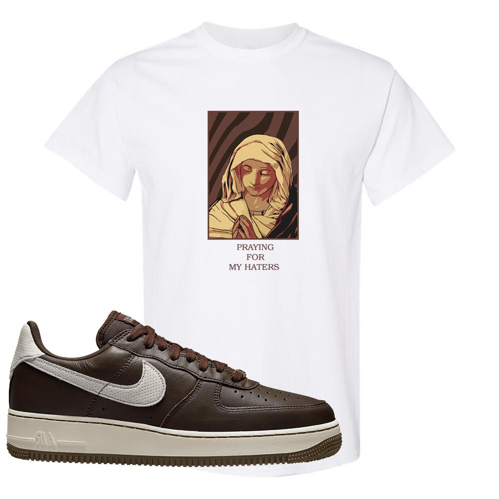 Dark Chocolate Leather 1s T Shirt | God Told Me, White