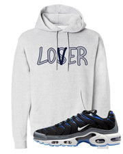 University Blue Black Pluses Hoodie | Lover, Ash