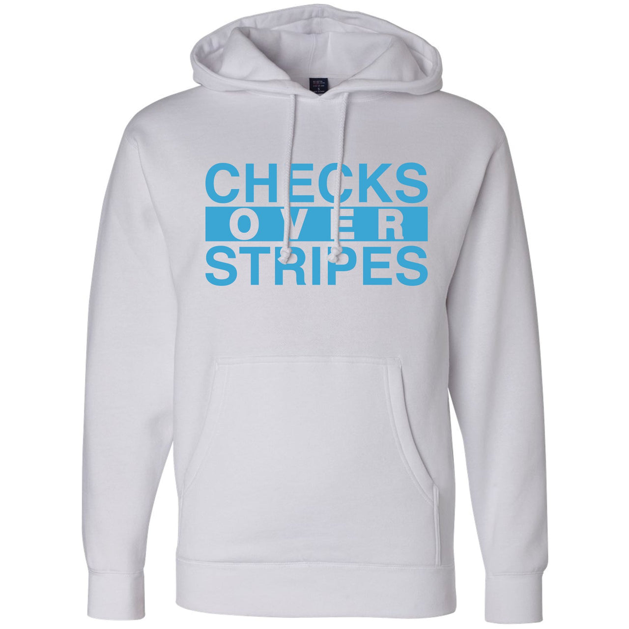 UNC All Star Pearl Blue 9s Hoodie | Checks Over Stripes, White