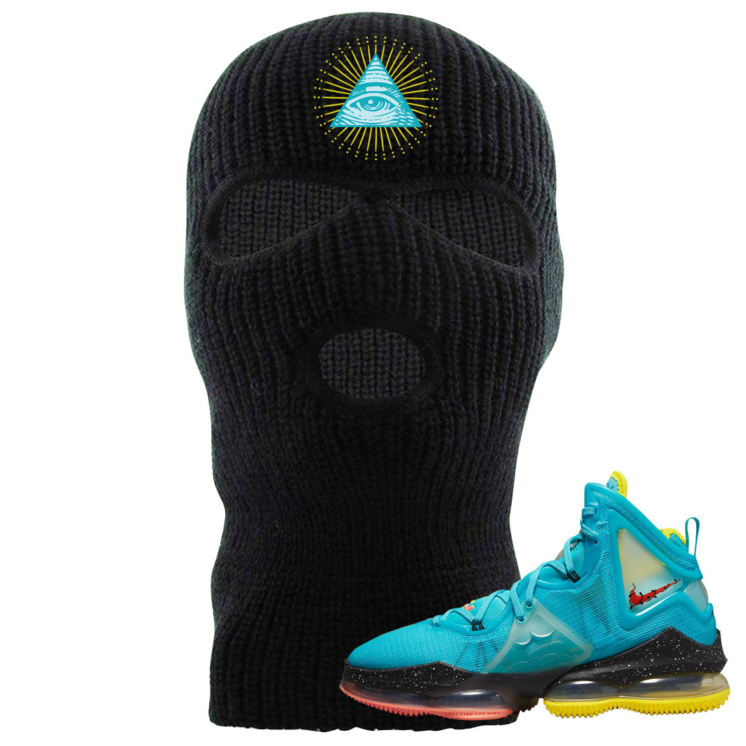 South Beach Christmas Bron 19s Ski Mask | All Seeing Eye, Black