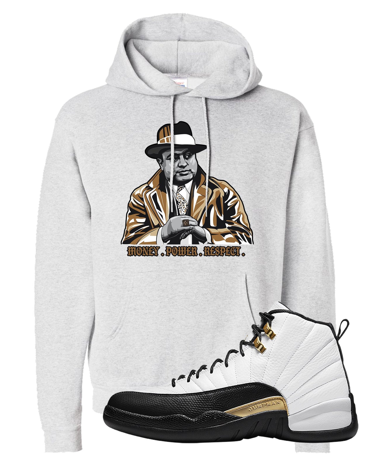 Royalty 12s Hoodie | Capone Illustration, Ash