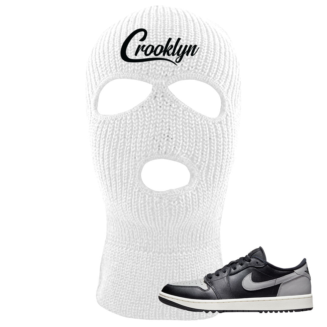 Shadow Golf Low 1s Ski Mask | Crooklyn, White