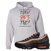 Dark Army Orange Blaze 95s Hoodie | Them 95's Tho, Ash