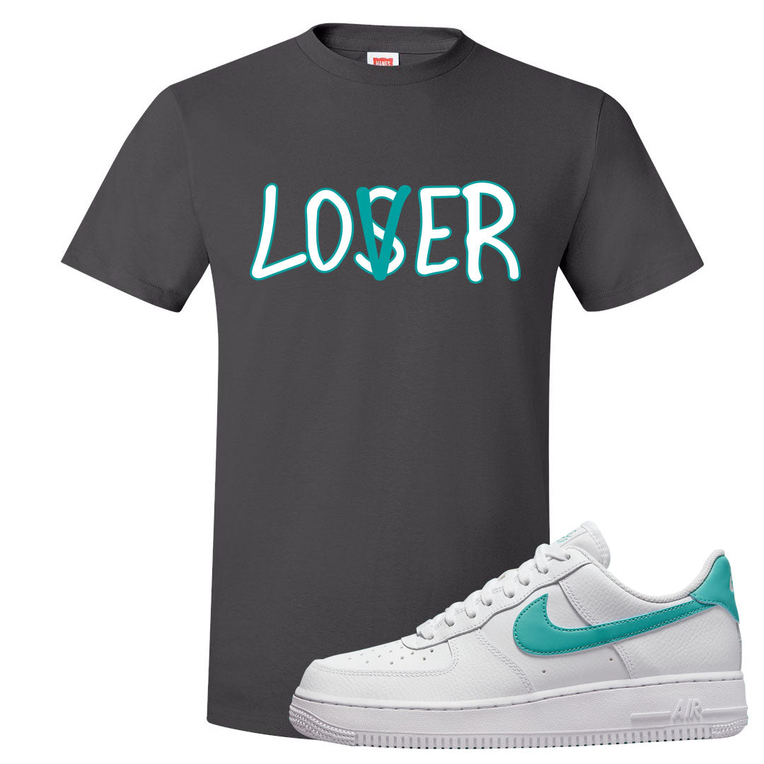 Washed Teal Low 1s T Shirt | Lover, Smoke Grey