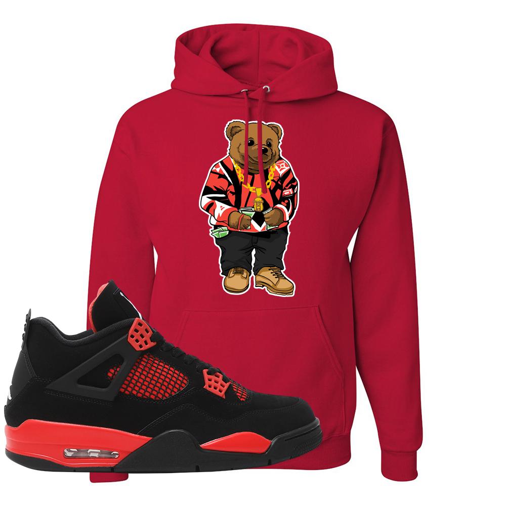 Red Thunder 4s Hoodie | Sweater Bear, Red