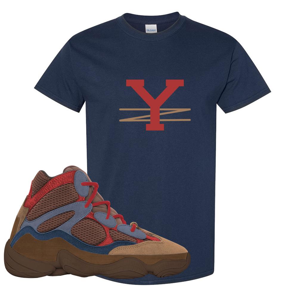Yeezy 500 High Sumac T Shirt | YZ, Navy Blue