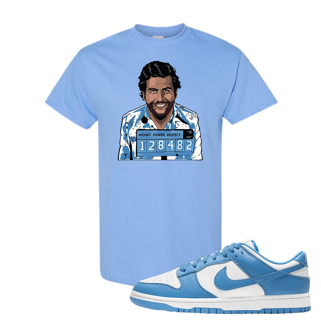 SB Dunk Low University Blue T Shirt | Escobar Illustration, Carolina Blue