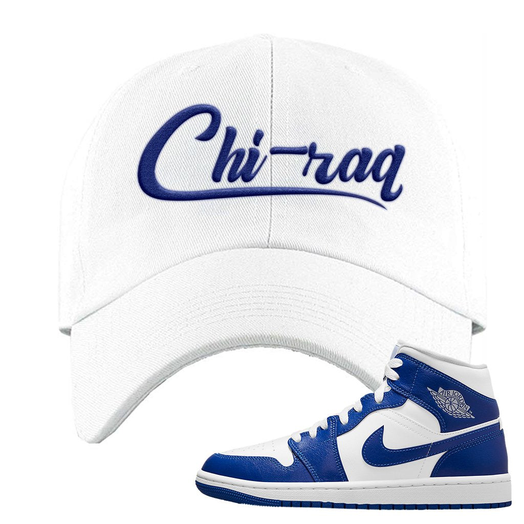 Air Jordan 1 Mid Kentucky Blue Dad Hat | Chiraq, White