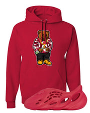 Vermillion Foam Runners Hoodie | Sweater Bear, Red